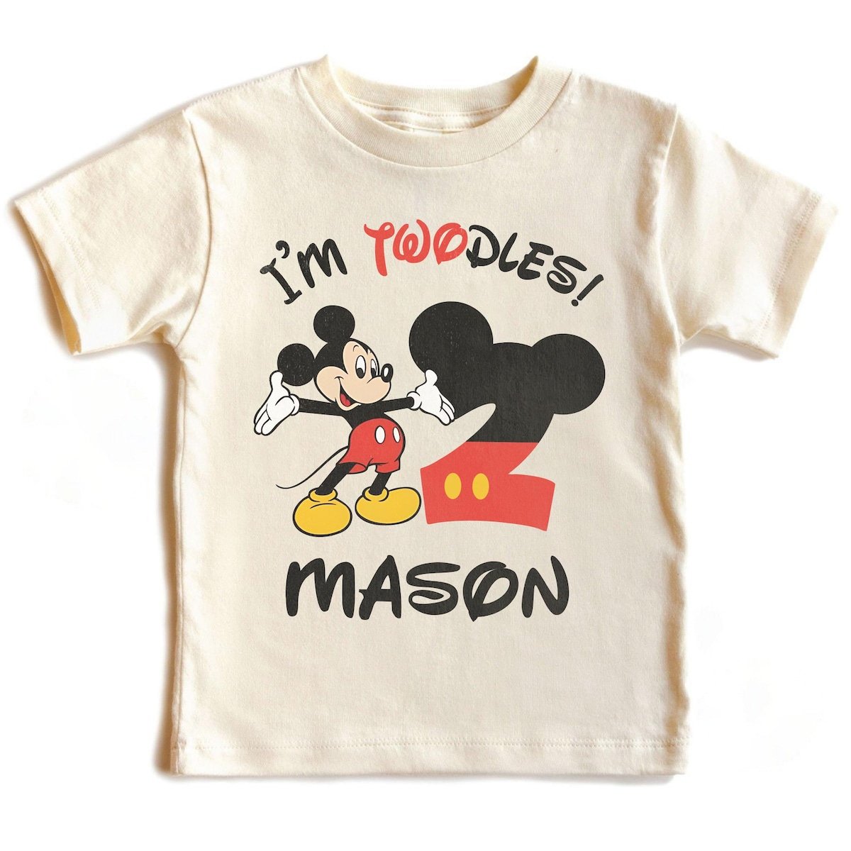 Mickey Twodles Shirt Disney 2nd Birthday Gift for Boys and Girls