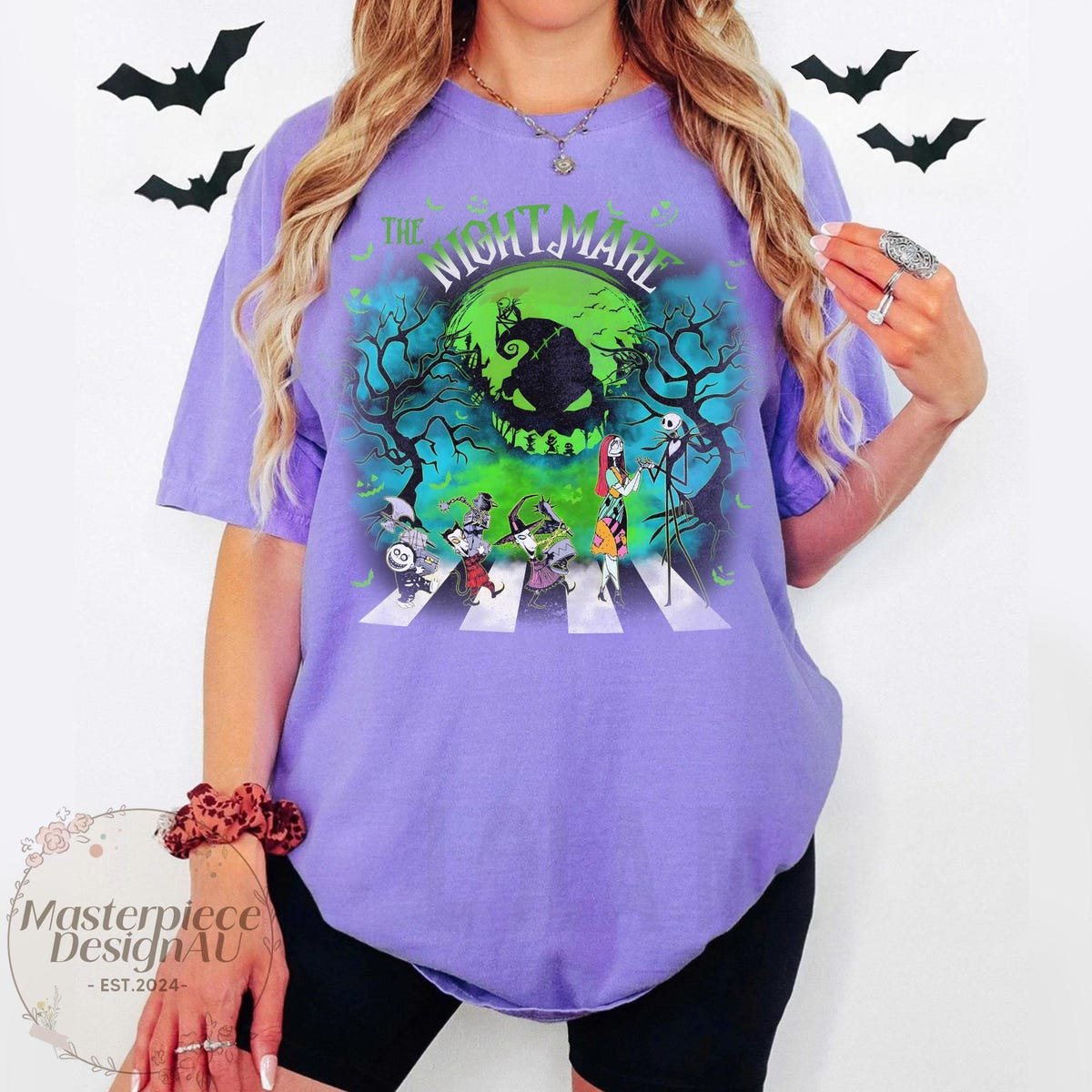 Nightmare Before Christmas Abbey Road Comfort Colors Shirt Jack Sally Halloween