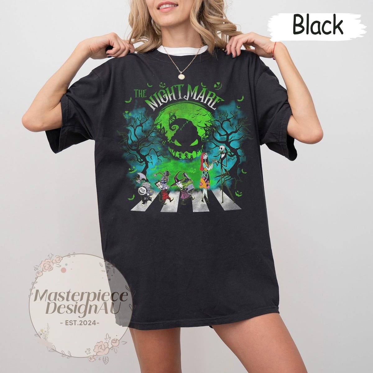 Nightmare Before Christmas Abbey Road Comfort Colors Shirt Jack Sally Halloween