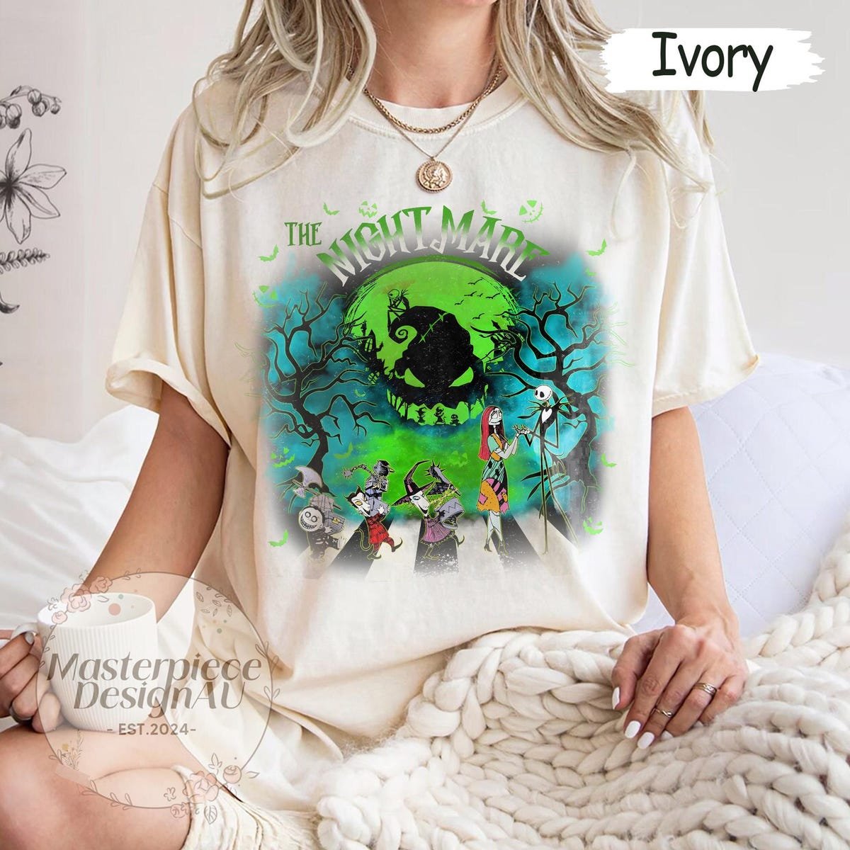 Nightmare Before Christmas Abbey Road Comfort Colors Shirt Jack Sally Halloween