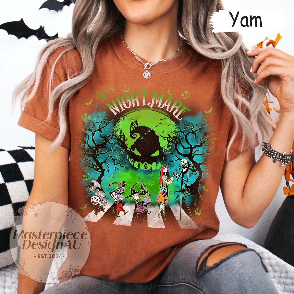 Nightmare Before Christmas Abbey Road Comfort Colors Shirt Jack Sally Halloween