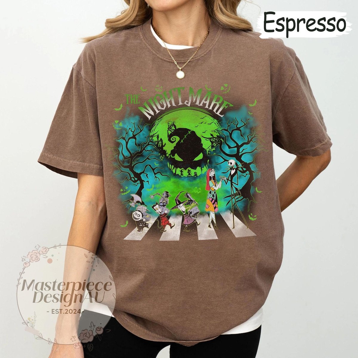 Nightmare Before Christmas Abbey Road Comfort Colors Shirt Jack Sally Halloween