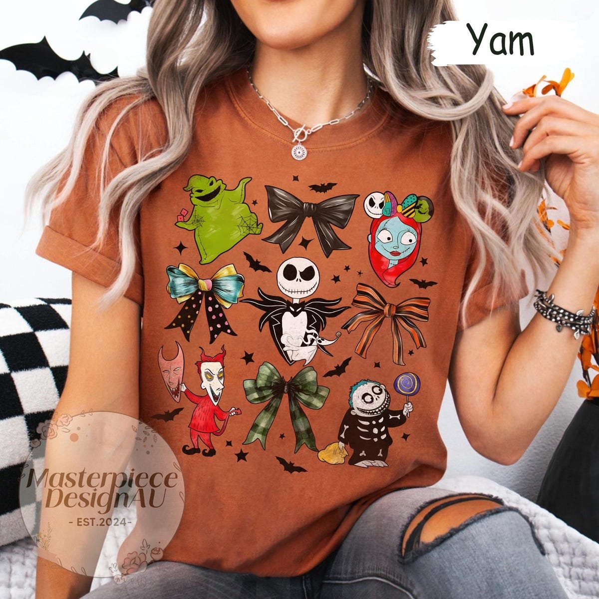 Nightmare Before Christmas Shirt Jack Sally Halloween Tee Spooky Disney