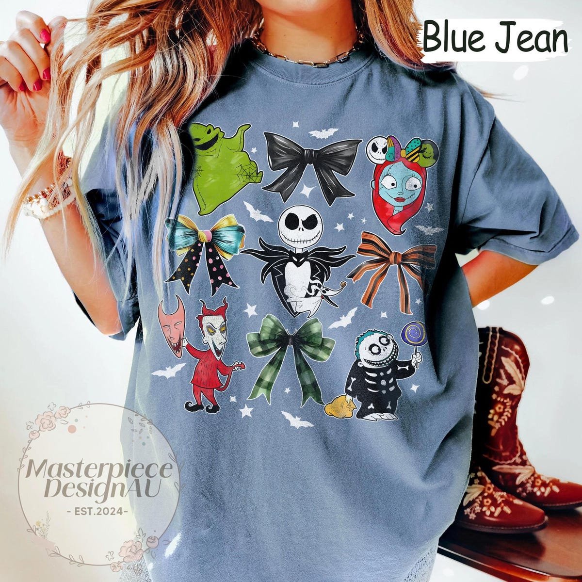 Nightmare Before Christmas Shirt Jack Sally Halloween Tee Spooky Disney