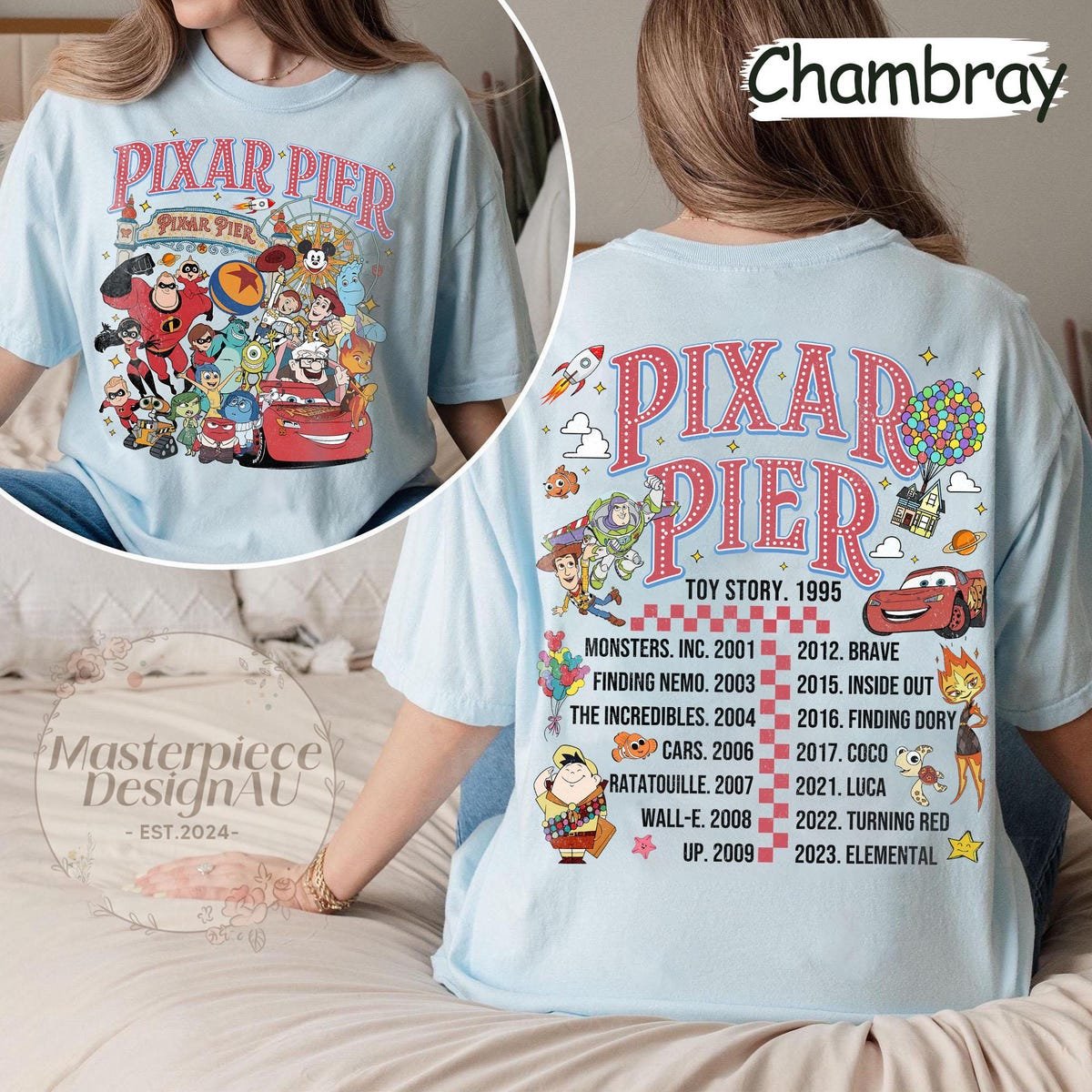 Pixar Pier Disneyland Shirt 2025 Disney Family Vacation Tee
