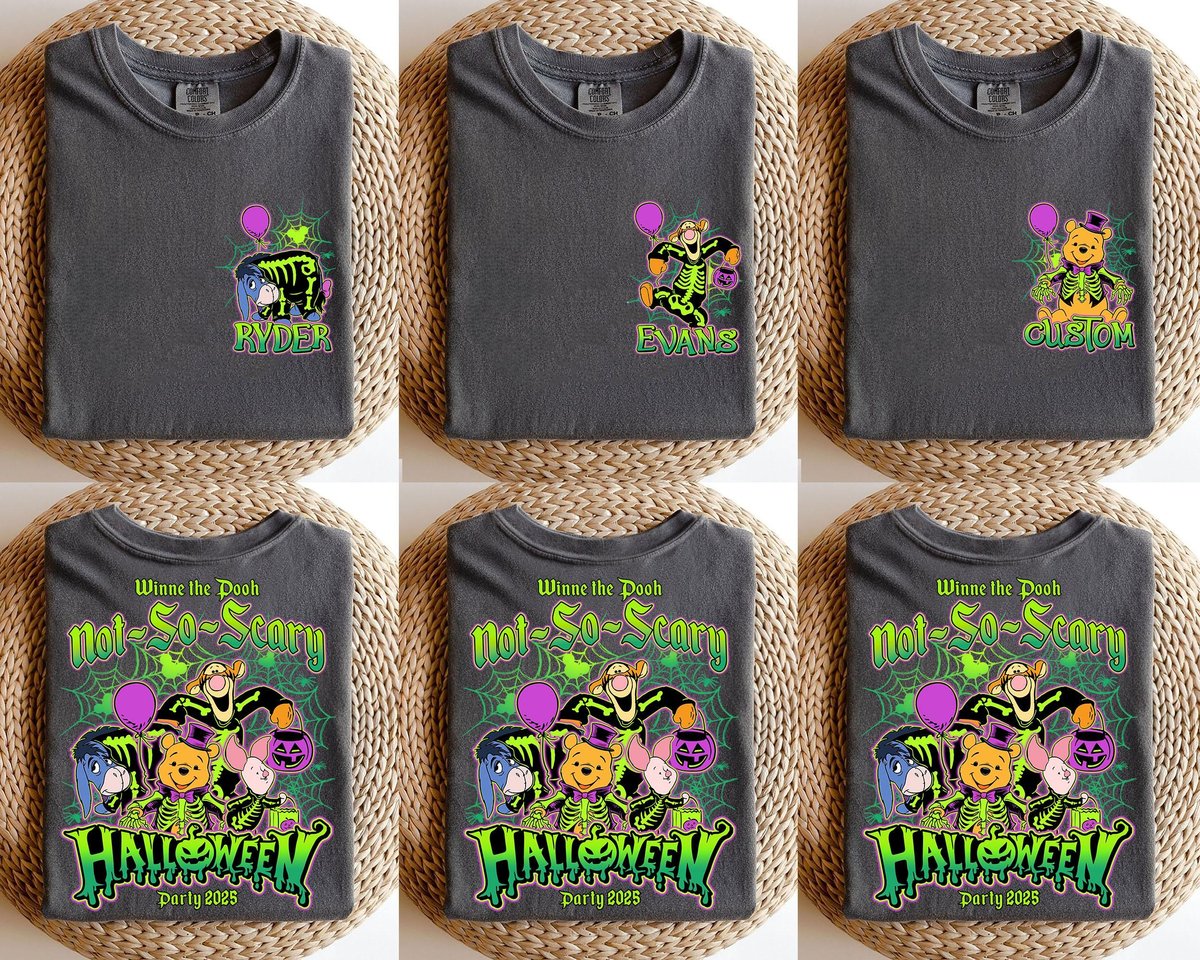 Pooh and Friends Not So Scary Halloween Shirt Winnie the Pooh Piglet Eeyore Tigger