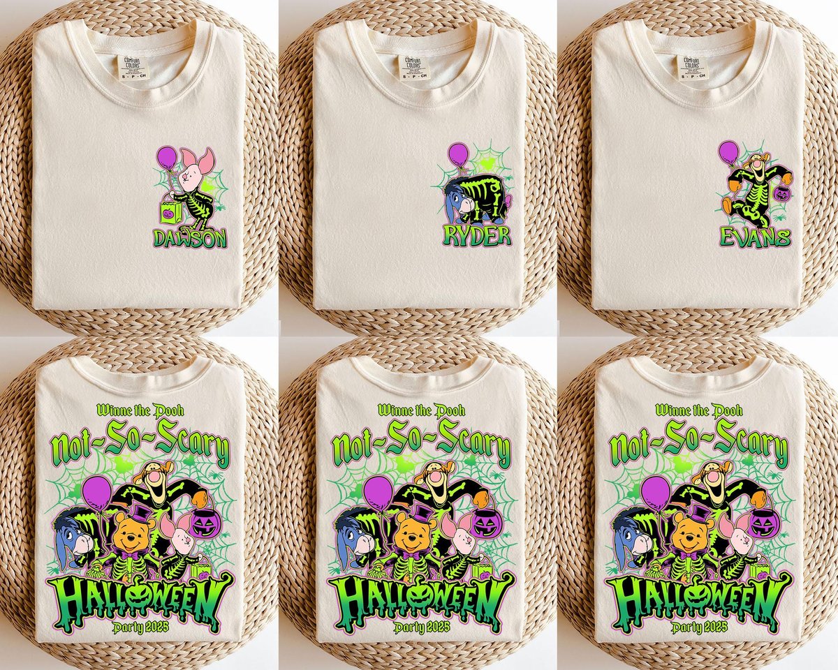 Pooh and Friends Not So Scary Halloween Shirt Winnie the Pooh Piglet Eeyore Tigger