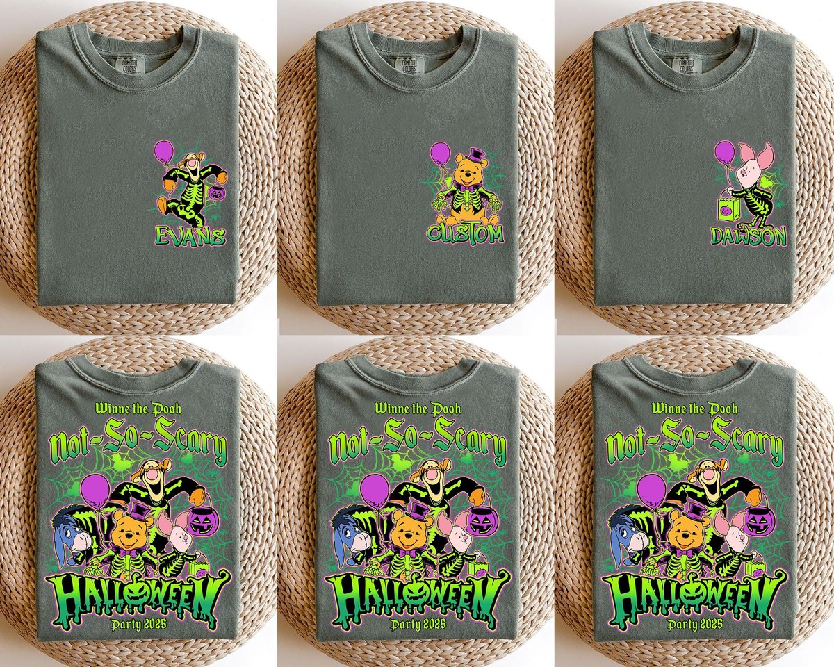 Pooh and Friends Not So Scary Halloween Shirt Winnie the Pooh Piglet Eeyore Tigger