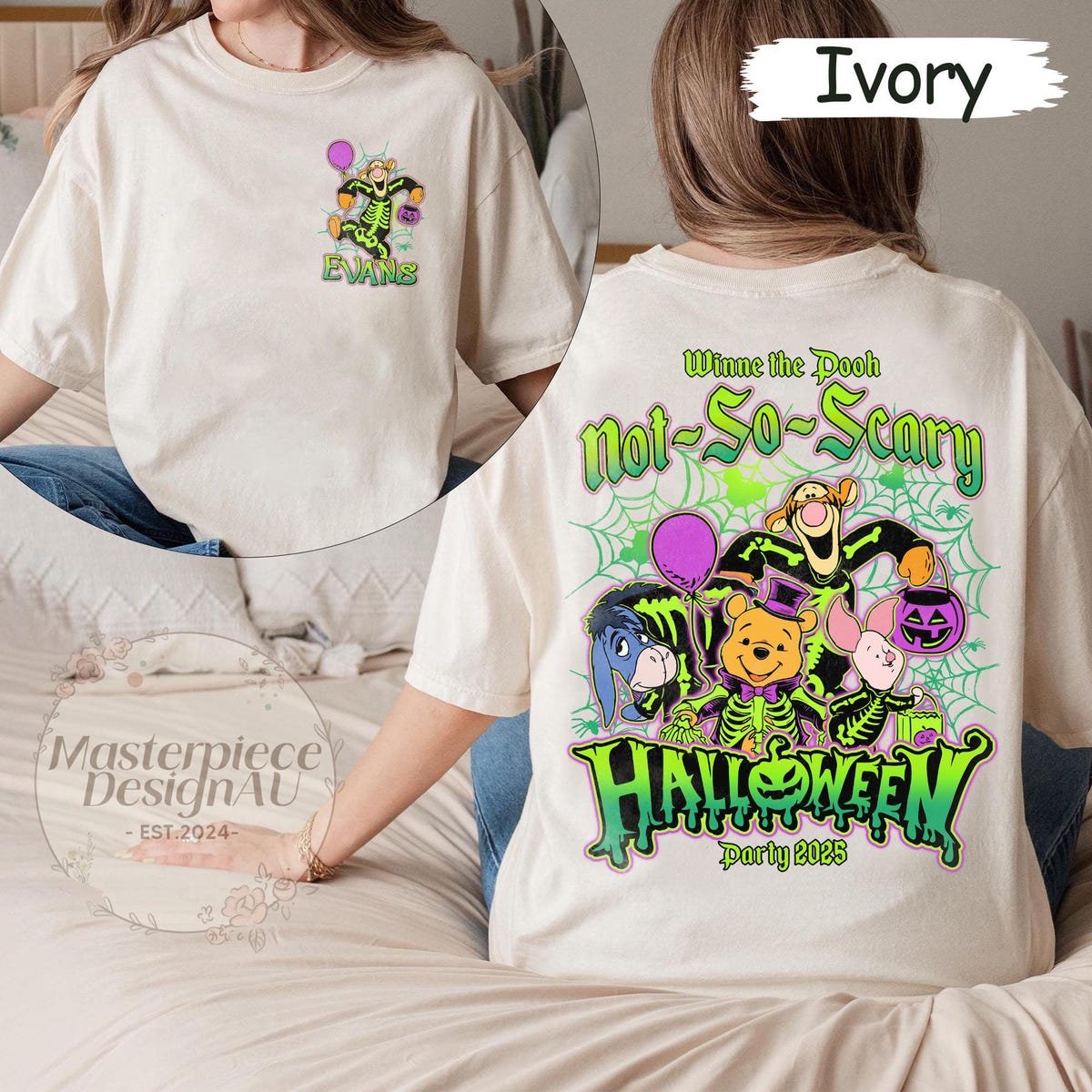 Pooh and Friends Not So Scary Halloween Shirt Winnie the Pooh Piglet Eeyore Tigger