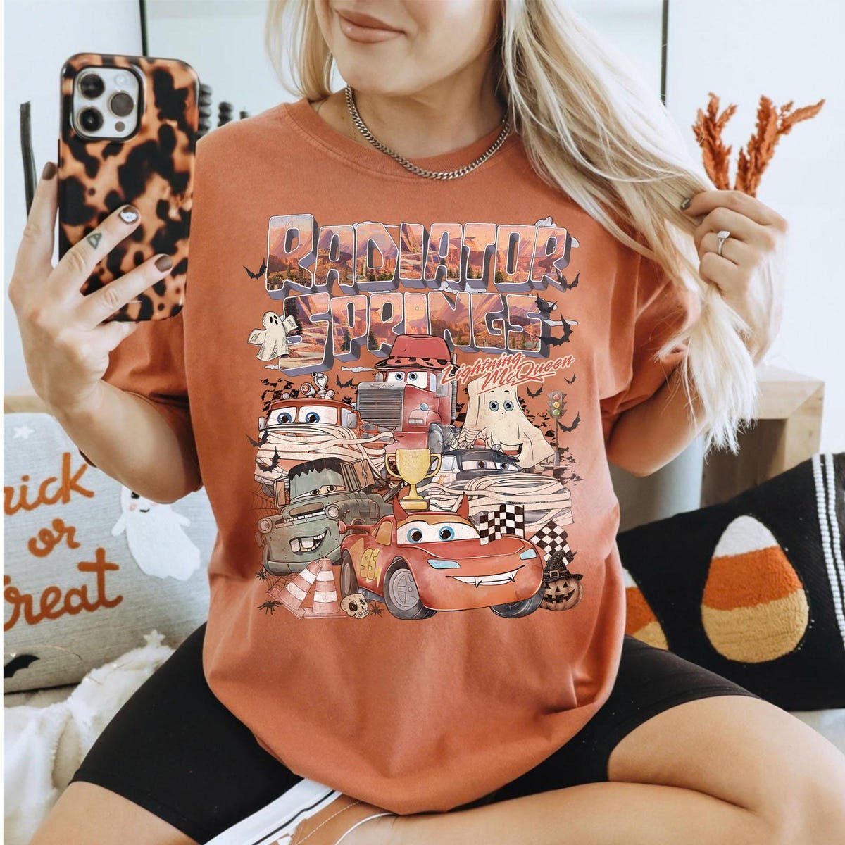 Radiator Springs Lightning McQueen Shirt Disney Cars Family Vacation Tee