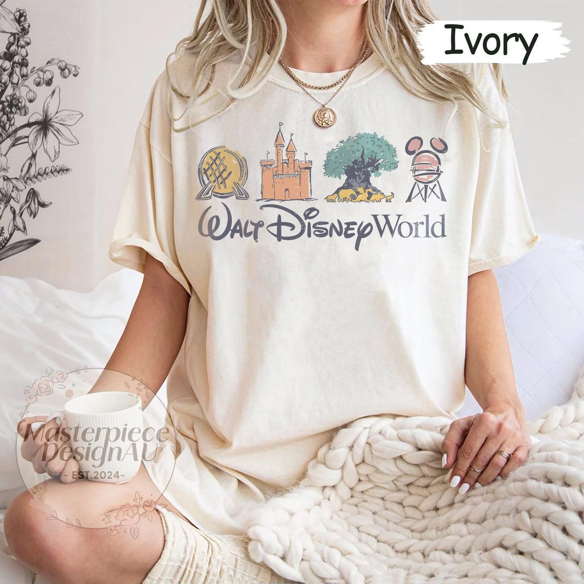 Retro Disney World Shirt Magic Kingdom Epcot Safari Hollywood Studios