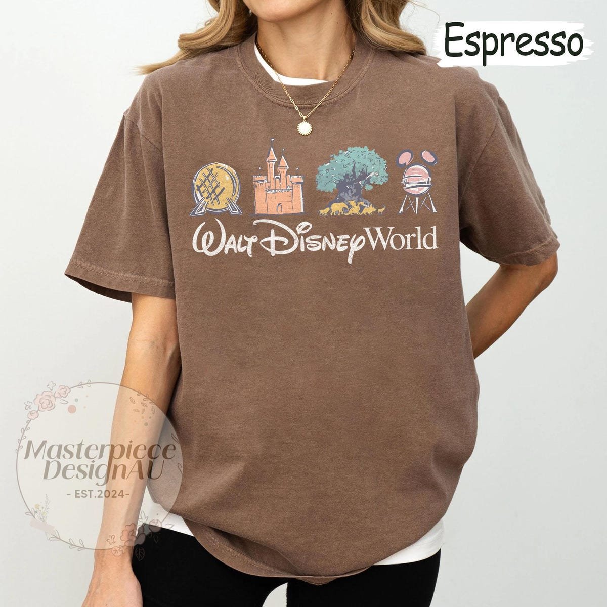Retro Disney World Shirt Magic Kingdom Epcot Safari Hollywood Studios
