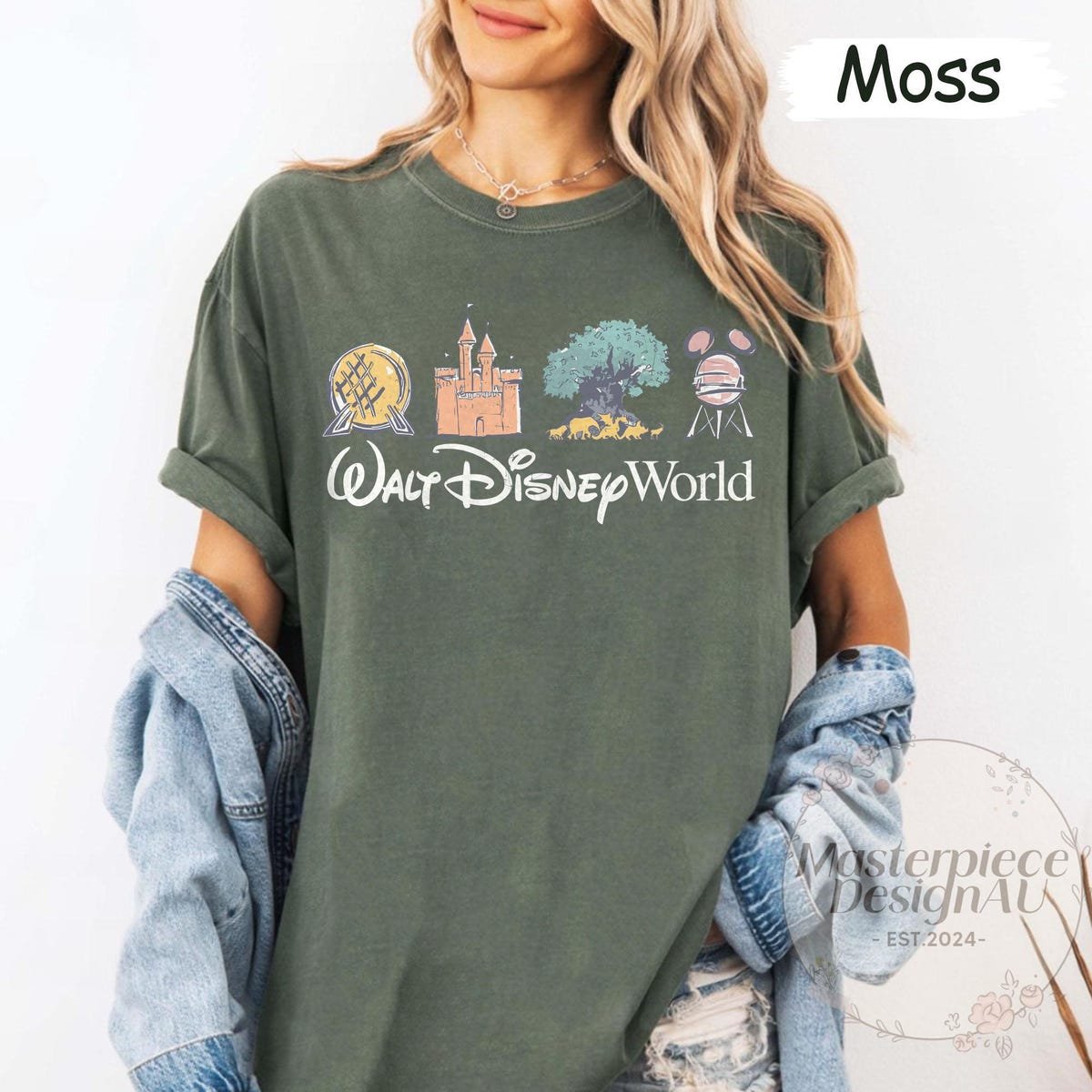 Retro Disney World Shirt Magic Kingdom Epcot Safari Hollywood Studios