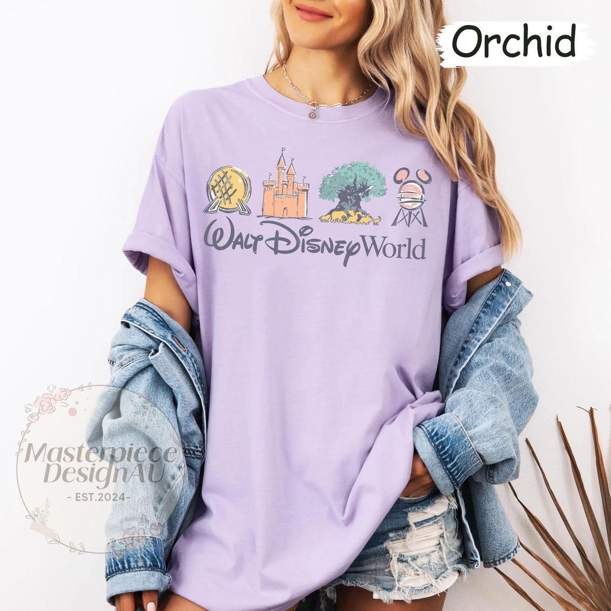 Retro Disney World Shirt Magic Kingdom Epcot Safari Hollywood Studios