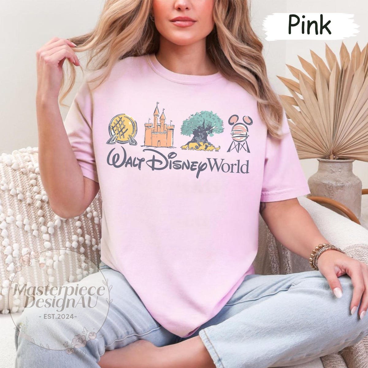 Retro Disney World Shirt Magic Kingdom Epcot Safari Hollywood Studios