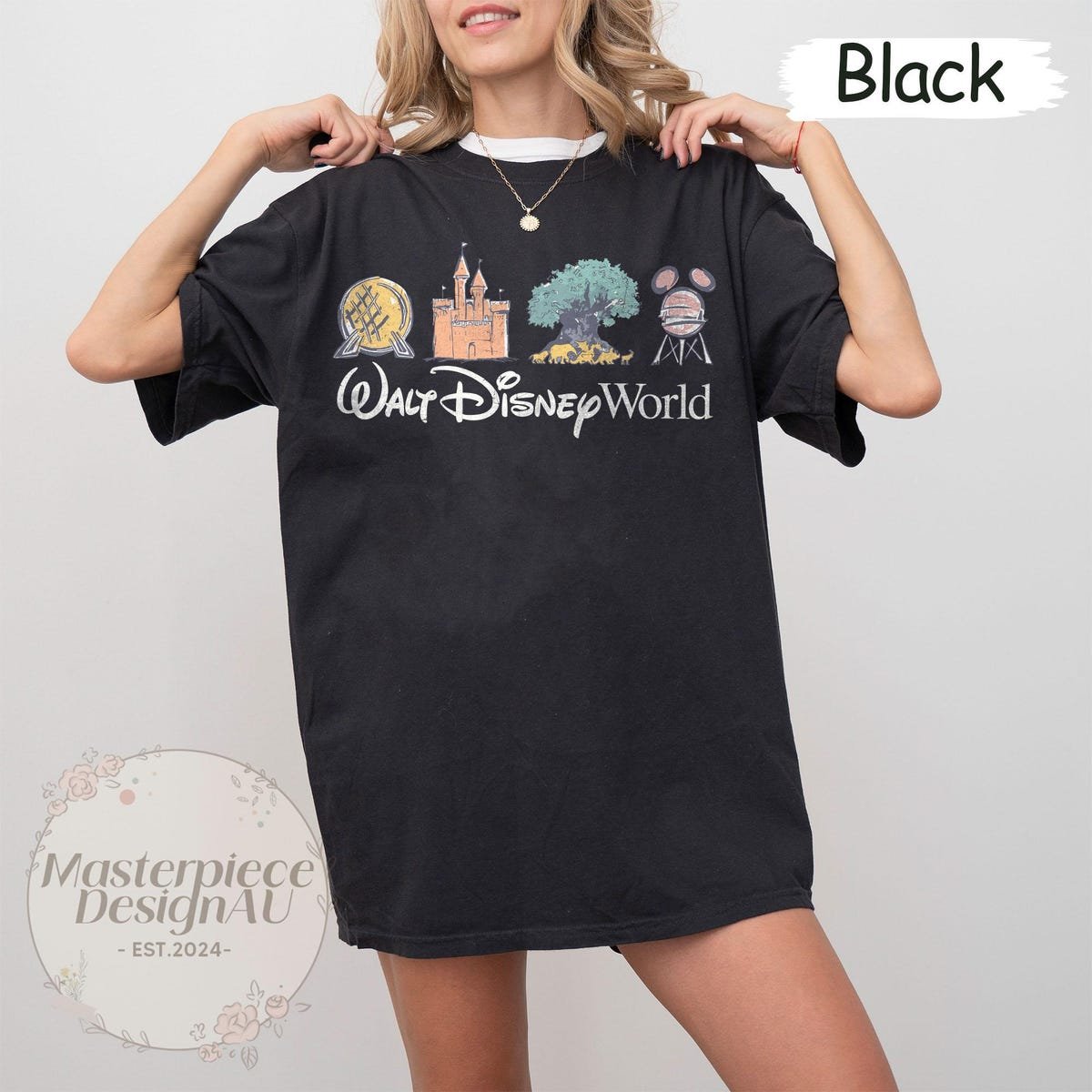 Retro Disney World Shirt Magic Kingdom Epcot Safari Hollywood Studios