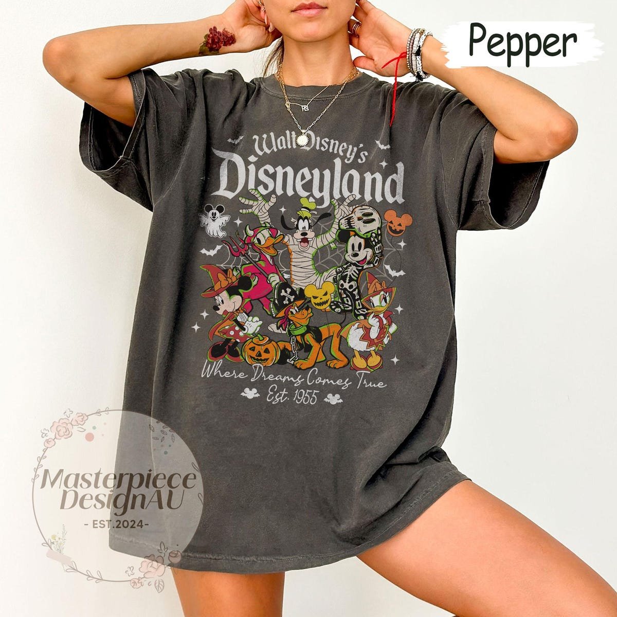 Retro Disneyland Halloween Shirt Mickey Friends Where Dream Comes True Est 1955