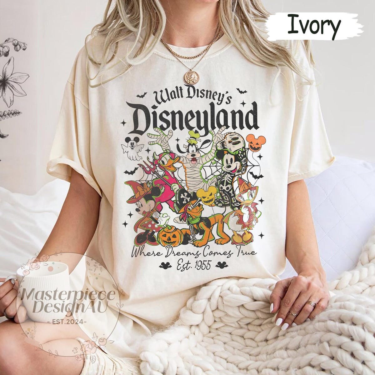 Retro Disneyland Halloween Shirt Mickey Friends Where Dream Comes True Est 1955