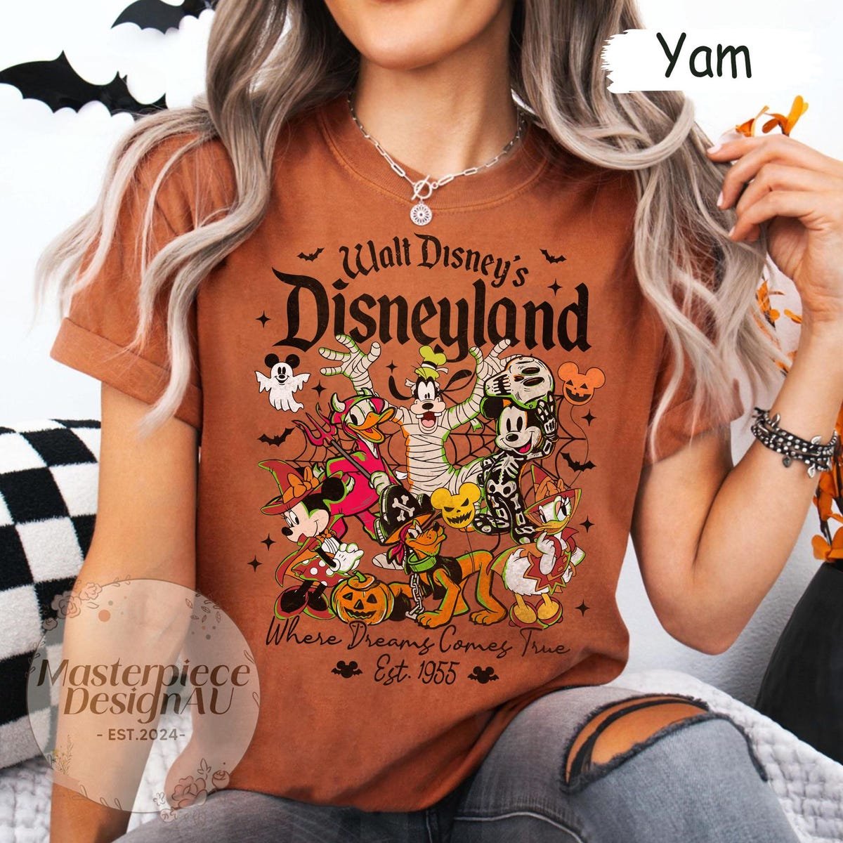 Retro Disneyland Halloween Shirt Mickey Friends Where Dream Comes True Est 1955