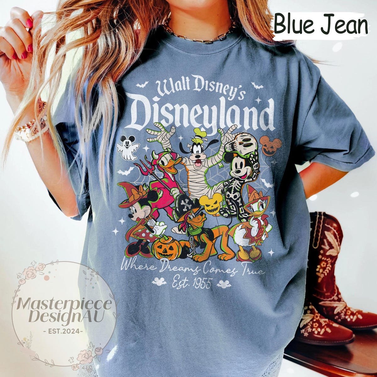 Retro Disneyland Halloween Shirt Mickey Friends Where Dream Comes True Est 1955