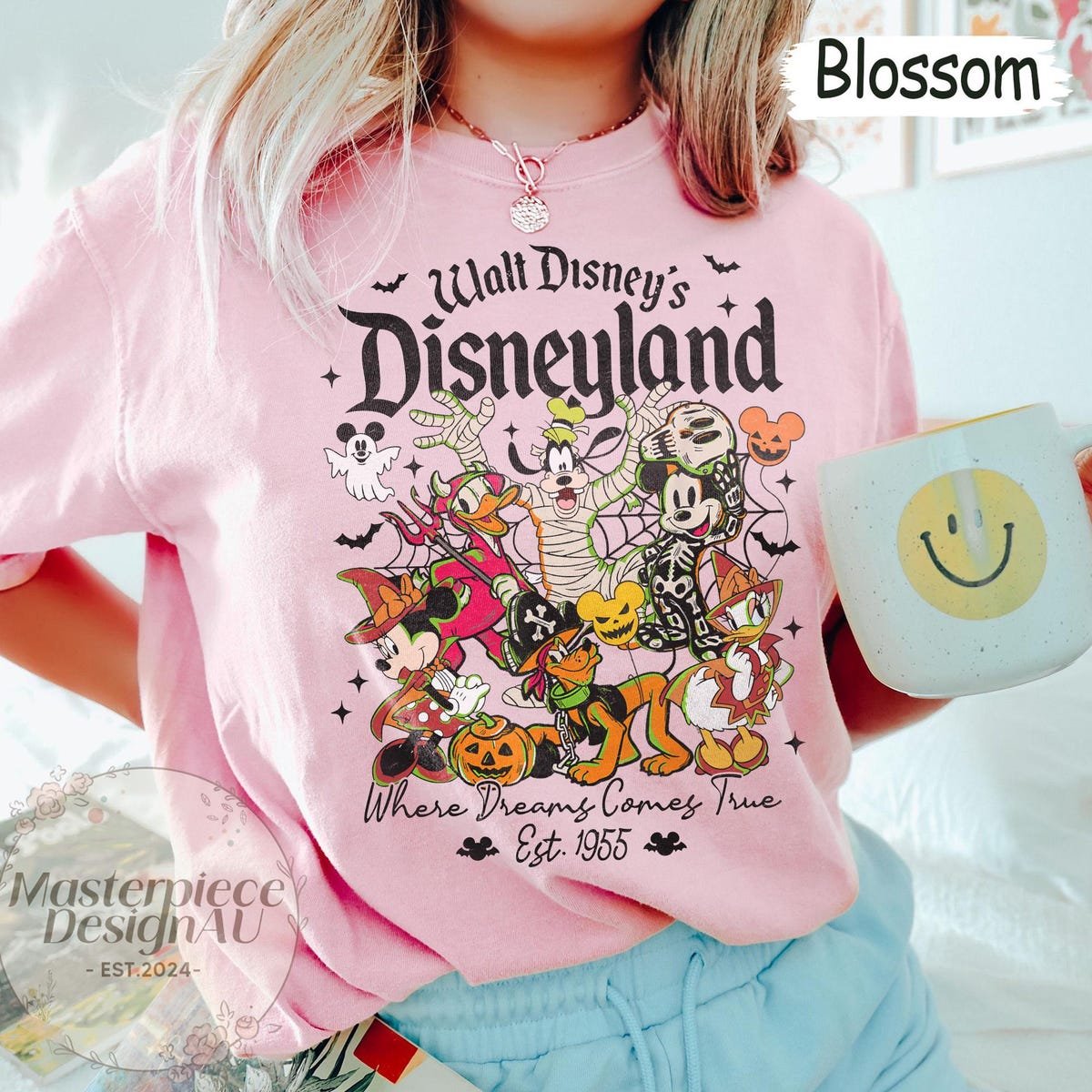 Retro Disneyland Halloween Shirt Mickey Friends Where Dream Comes True Est 1955