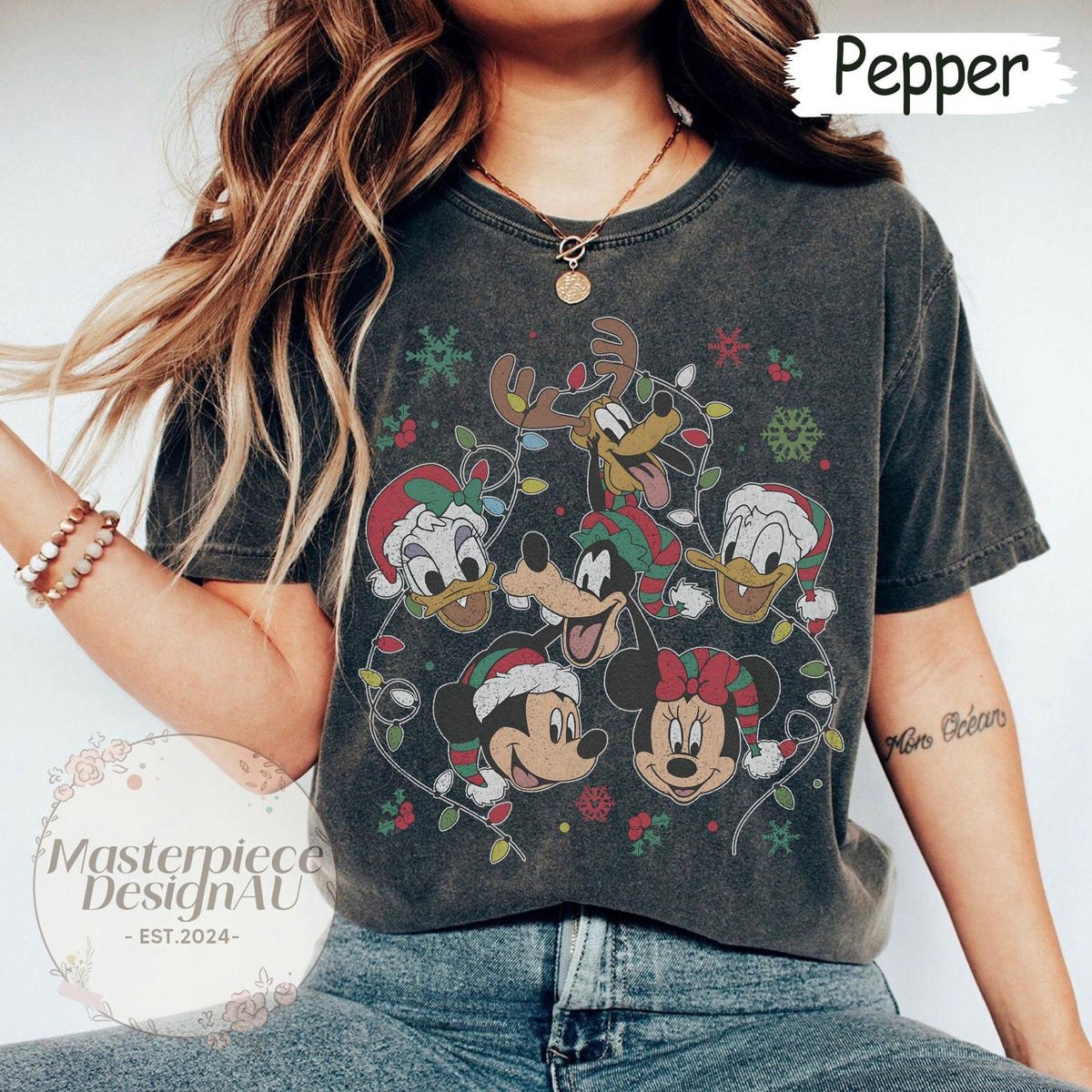 Retro Mickey Christmas Shirt Disney Family Matching Tee