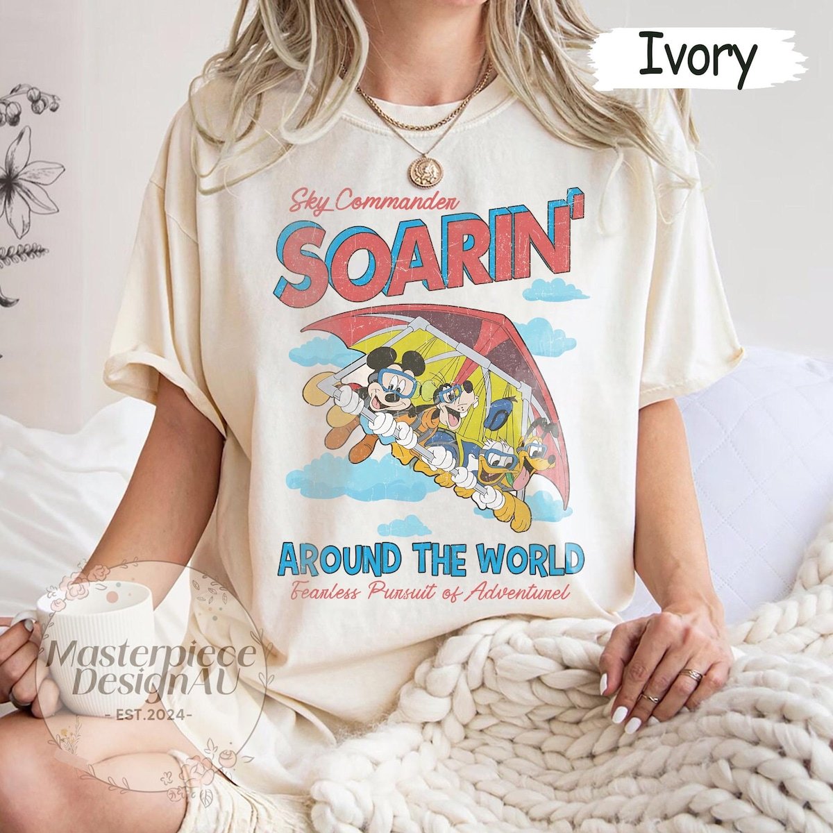 Retro Sky Commander Soarin' Shirt Disney Epcot Tee Mickey Friends Disneyland Trip