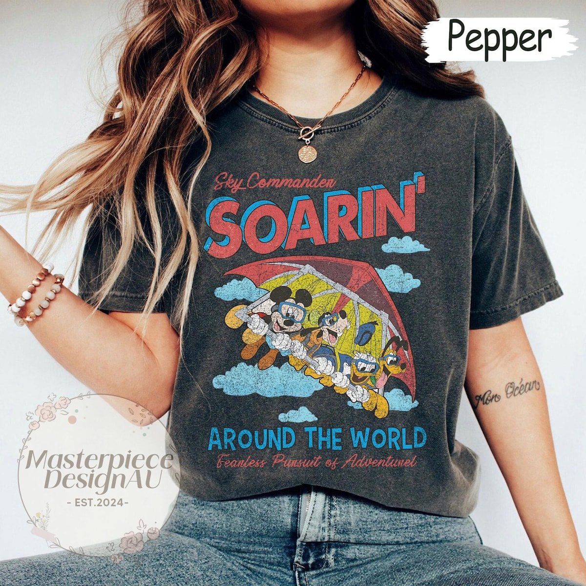 Retro Sky Commander Soarin' Shirt Disney Epcot Tee Mickey Friends Disneyland Trip