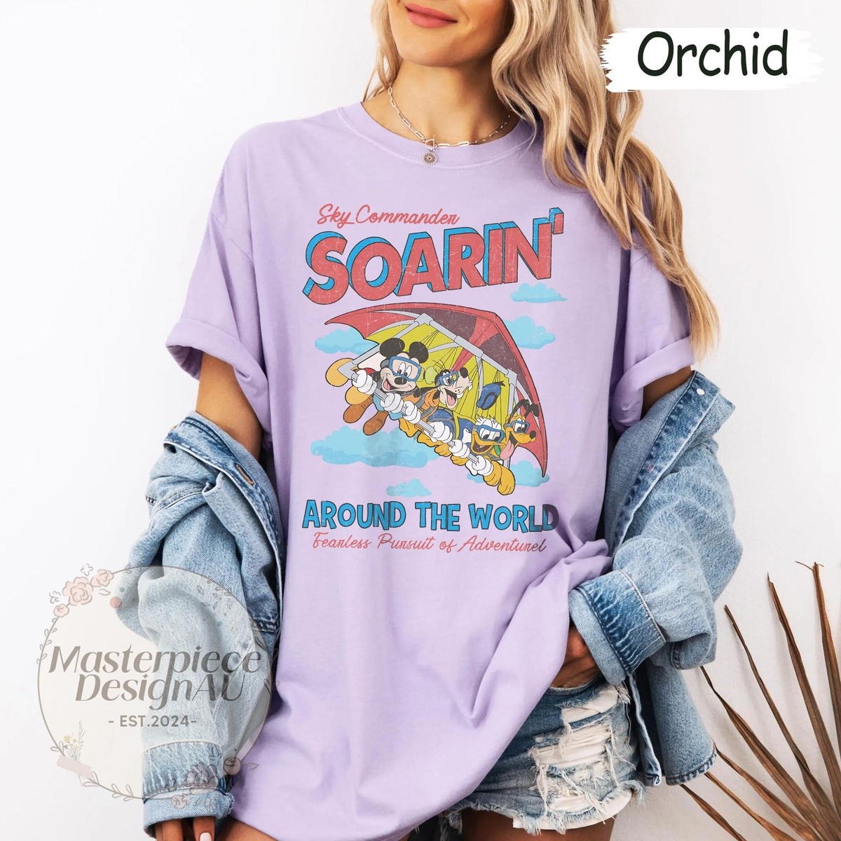 Retro Sky Commander Soarin' Shirt Disney Epcot Tee Mickey Friends Disneyland Trip