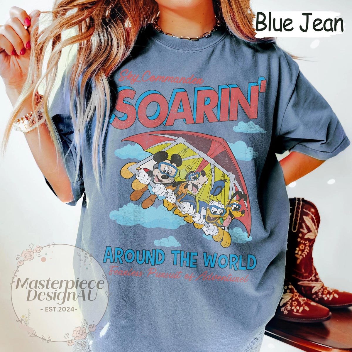 Retro Sky Commander Soarin' Shirt Disney Epcot Tee Mickey Friends Disneyland Trip