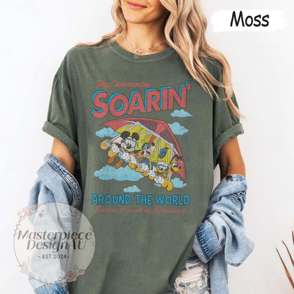 Retro Sky Commander Soarin' Shirt Disney Epcot Tee Mickey Friends Disneyland Trip