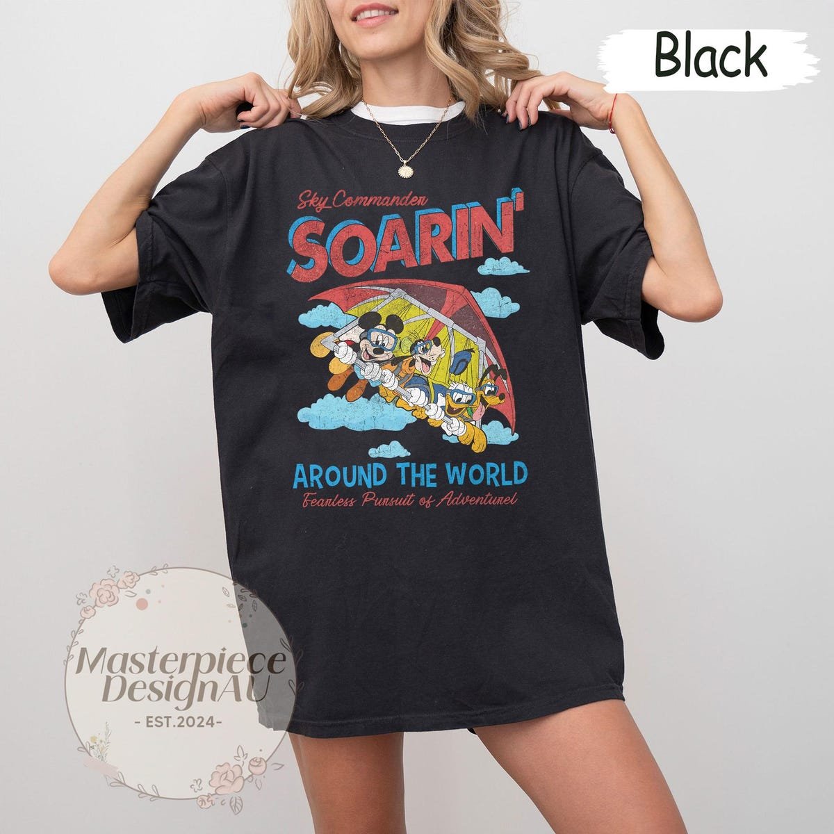 Retro Sky Commander Soarin' Shirt Disney Epcot Tee Mickey Friends Disneyland Trip