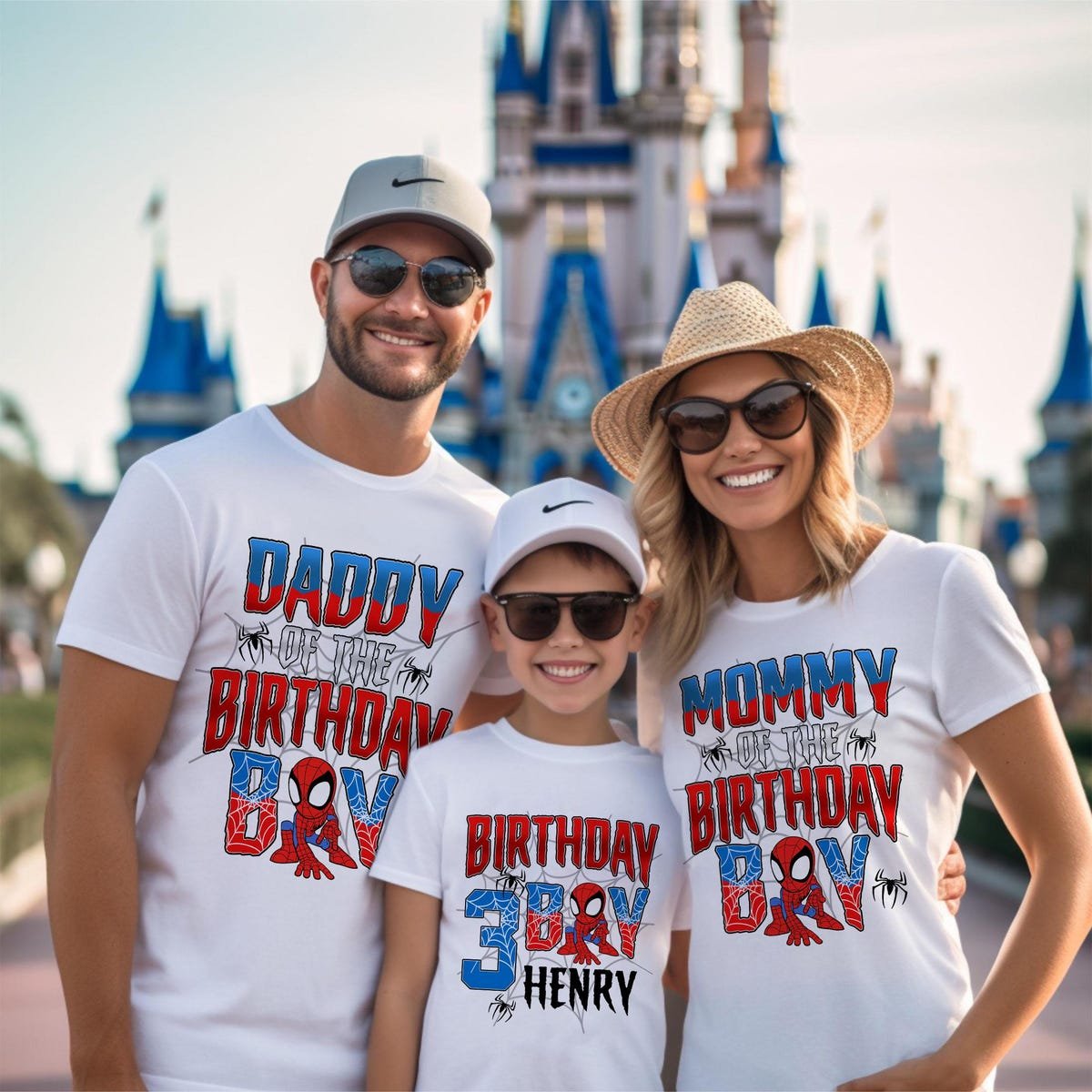 Spiderman Birthday Shirt for Kids and Family Matching Tee