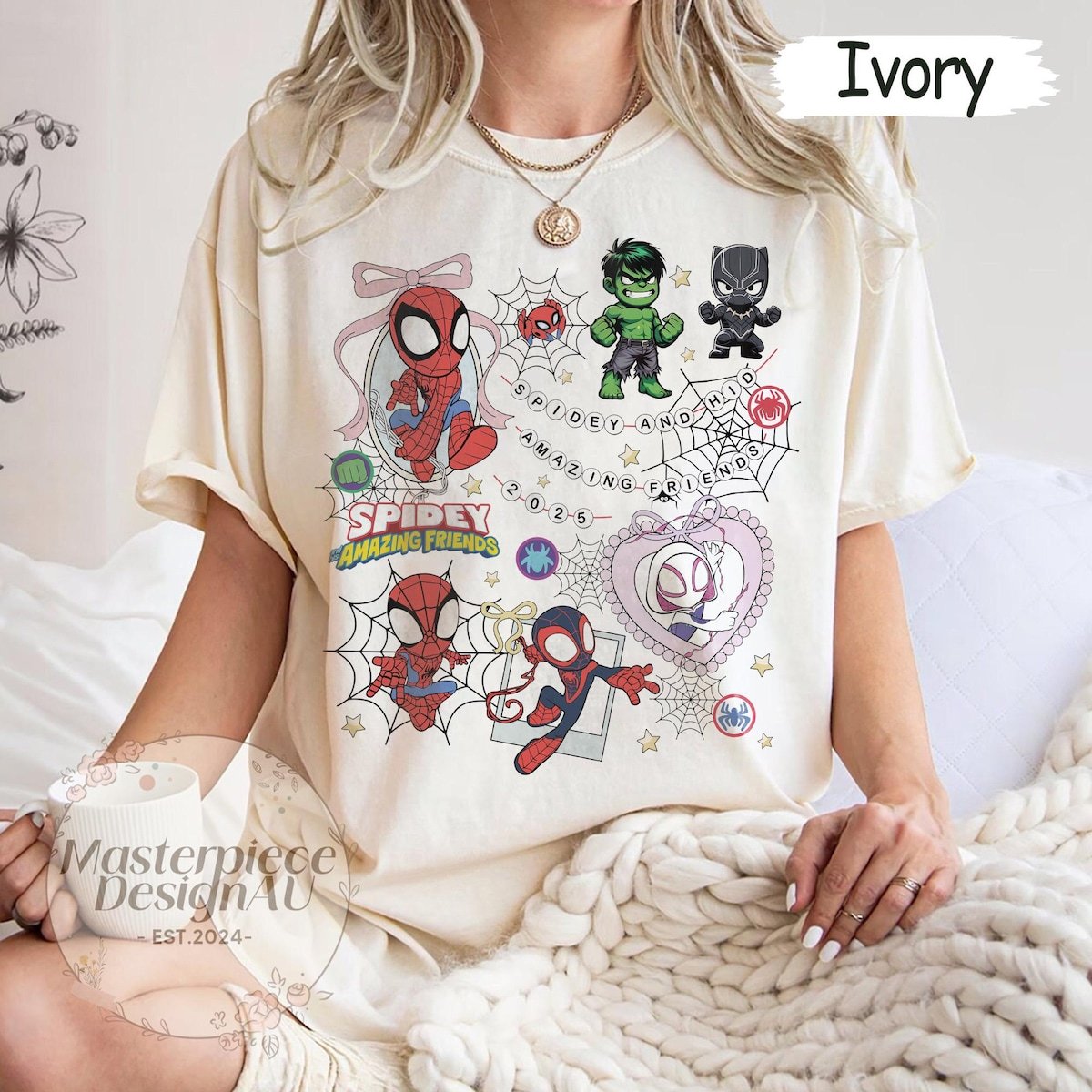 Spiderman Retro Shirt Marvel Avengers Comic Tee Vintage Style