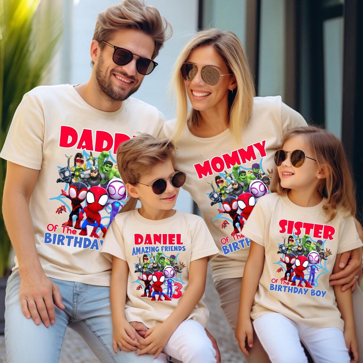 Spidey Birthday Shirt Custom Name Age Toddler Superhero Tee Boys Gift