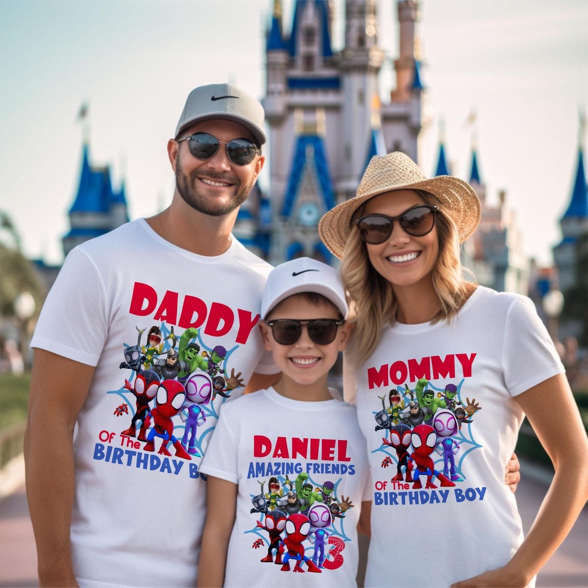Spidey Birthday Shirt Custom Name Age Toddler Superhero Tee Boys Gift