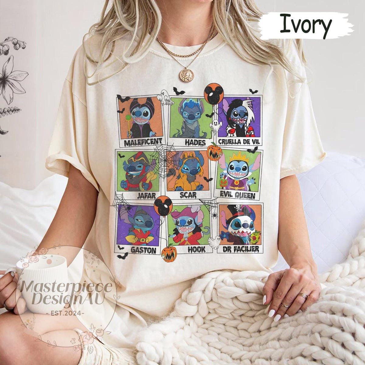 Stitch Halloween Shirt Disney Family Matching Horror Tee