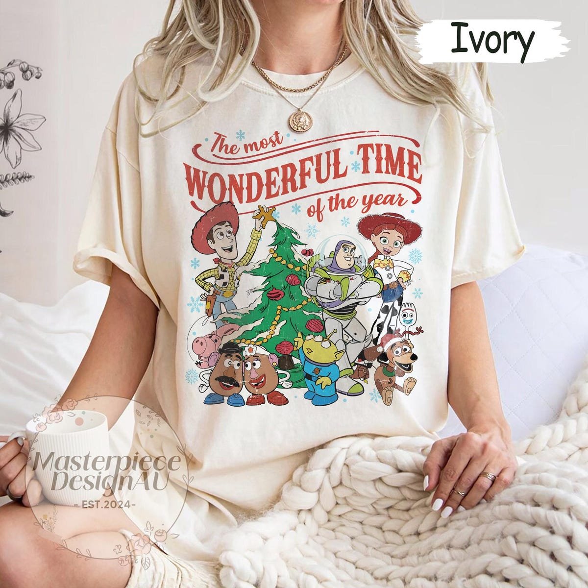 Toy Story Christmas Shirt Disney Holiday Family Matching Tee