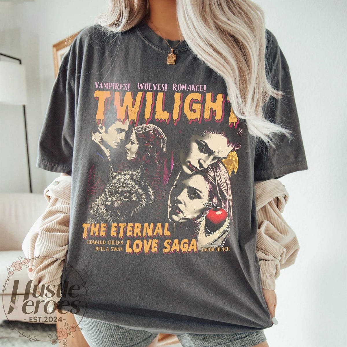 Twilight Saga Vintage Shirt Vampire Fan Tee Book Lover Gift