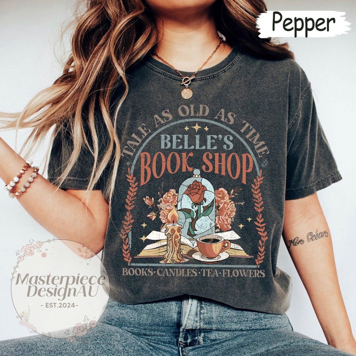 Vintage Belle Book Club Shirt Beauty and the Beast Tee for Book Lovers