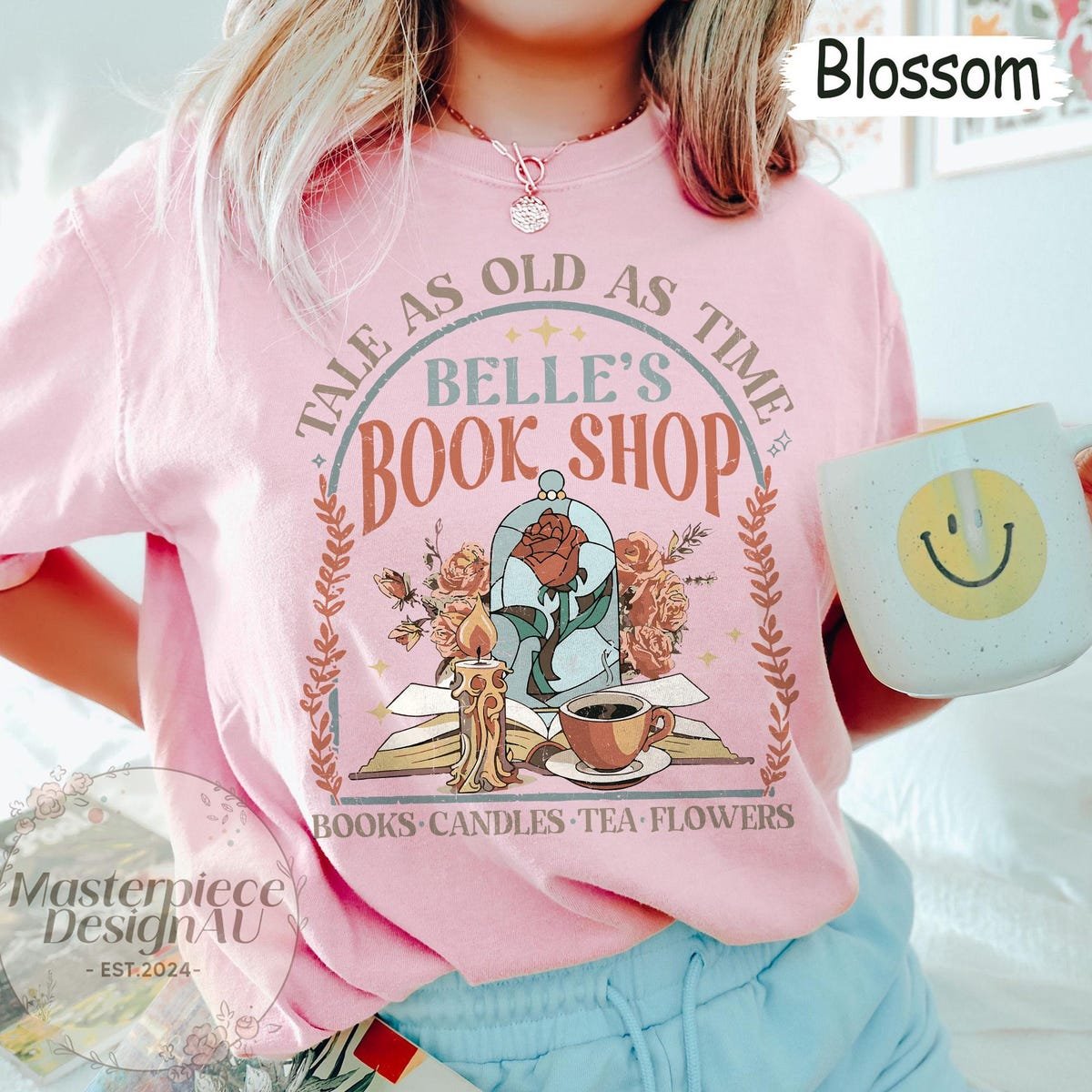 Vintage Belle Book Club Shirt Beauty and the Beast Tee for Book Lovers