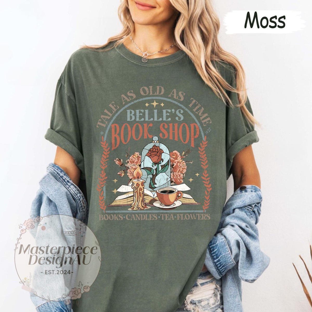 Vintage Belle Book Club Shirt Beauty and the Beast Tee for Book Lovers