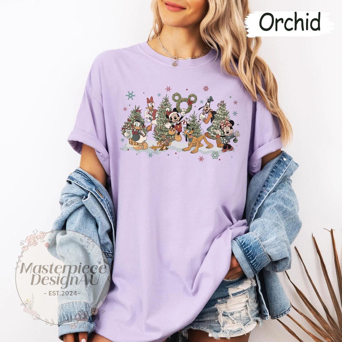 Vintage Disney Christmas Shirt Mickey Friends Retro Holiday Tee