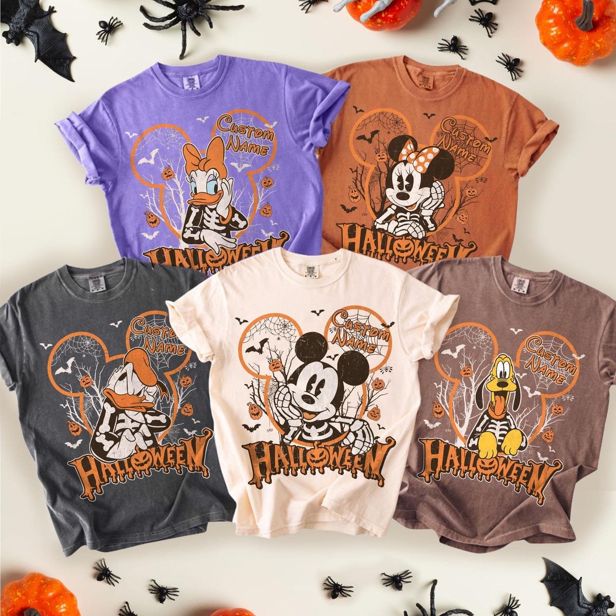 Vintage Disney Halloween Shirt Mickey Friends Family Trip Tee