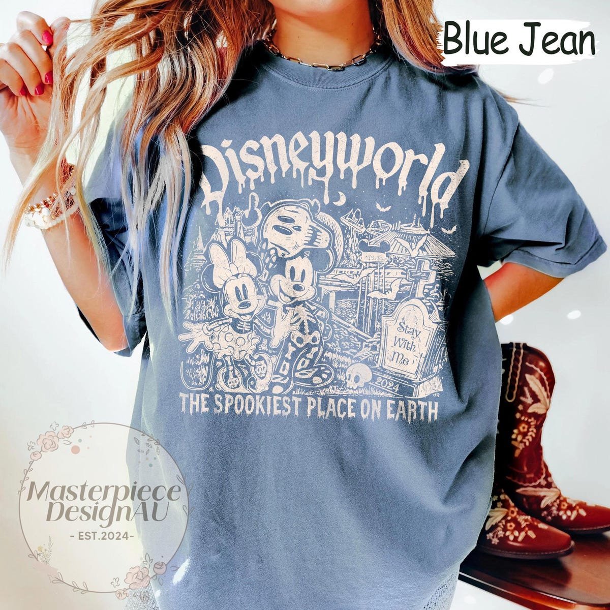 Vintage Disney Halloween Shirt Mickey Minnie Skeleton Retro Tee