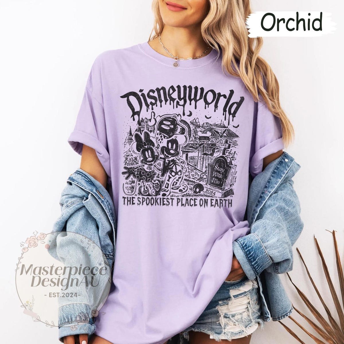Vintage Disney Halloween Shirt Mickey Minnie Skeleton Retro Tee