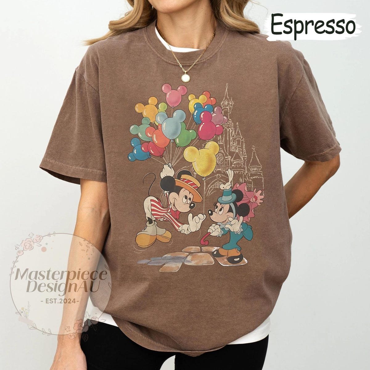 Vintage Mickey Balloons Shirt Disney Magic Kingdom Tee