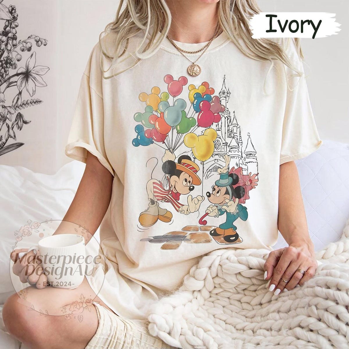 Vintage Mickey Balloons Shirt Disney Magic Kingdom Tee