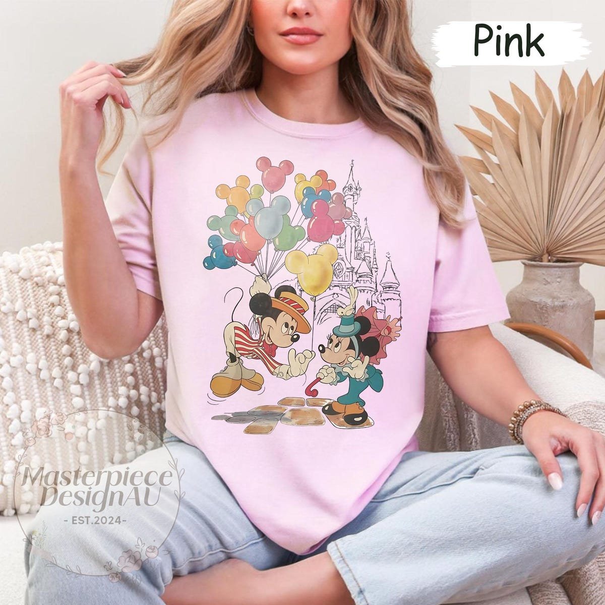 Vintage Mickey Balloons Shirt Disney Magic Kingdom Tee
