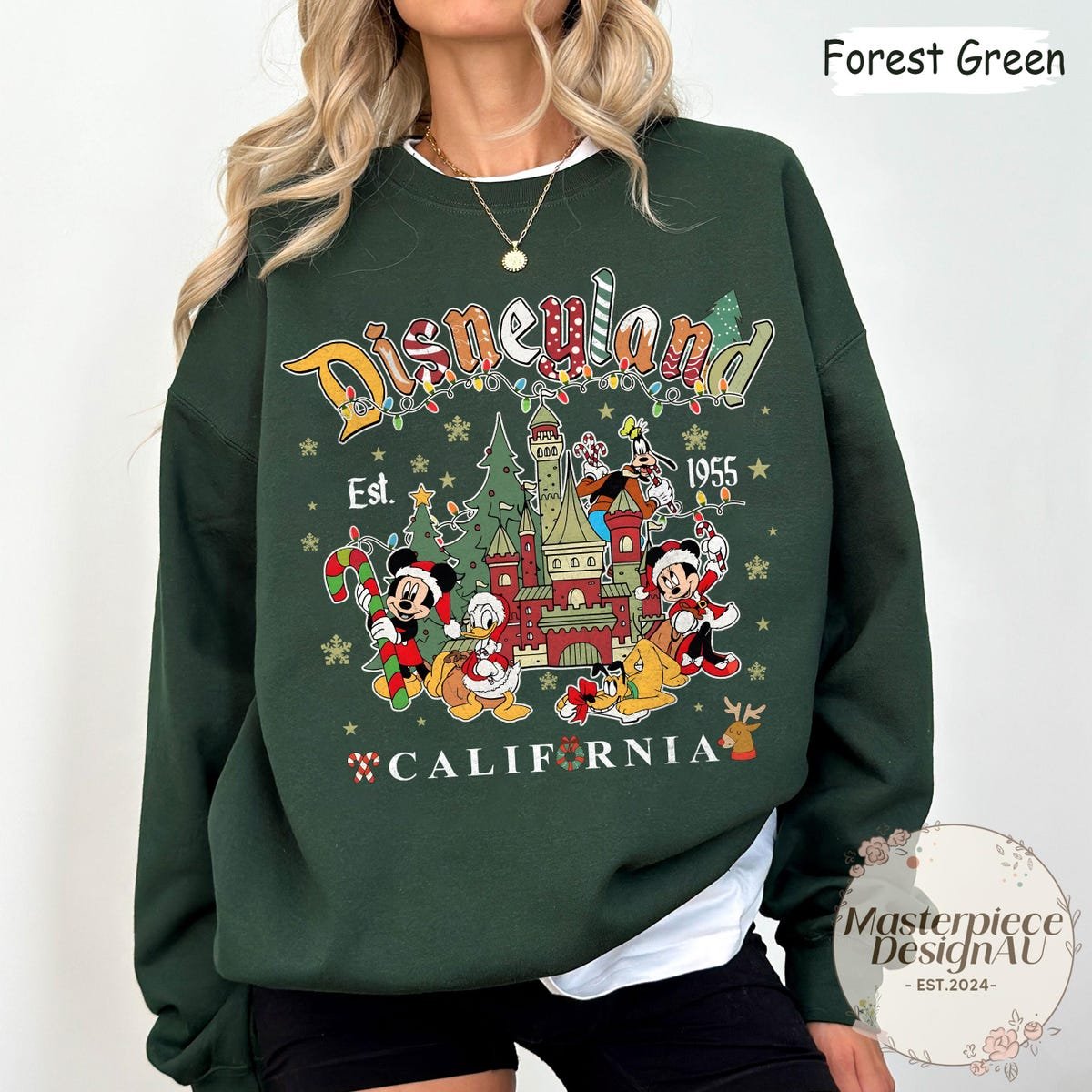 Vintage Mickey Christmas Shirt Disney Family Holiday Gift